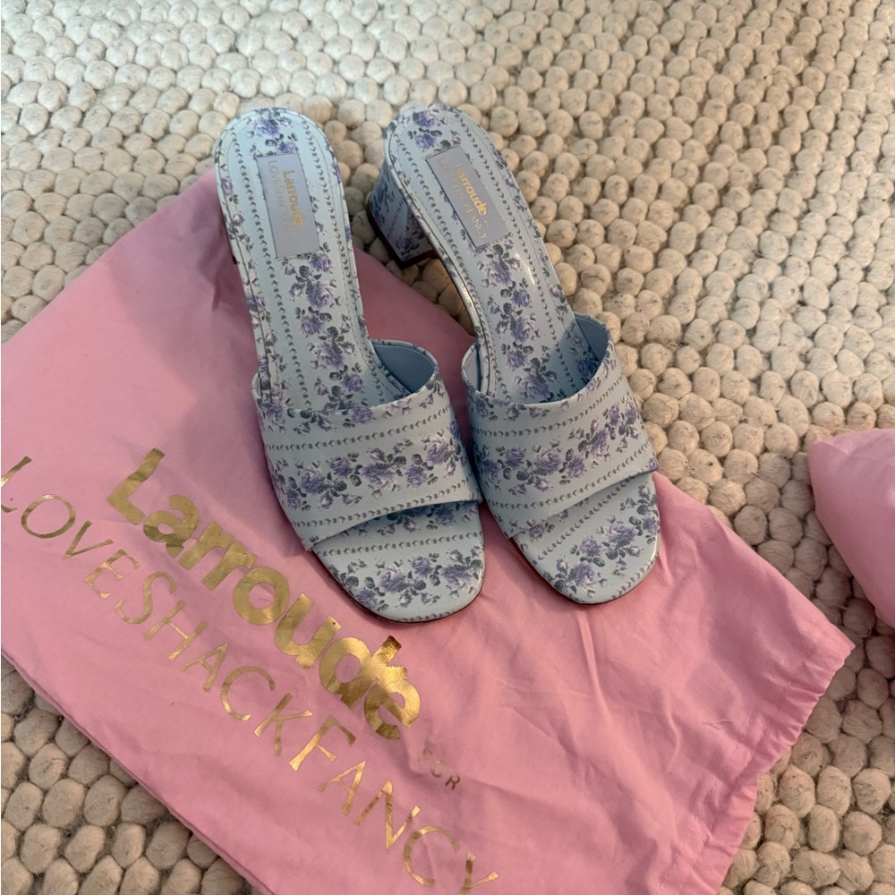 Larroude x Loveshackfancy Bridgette mules